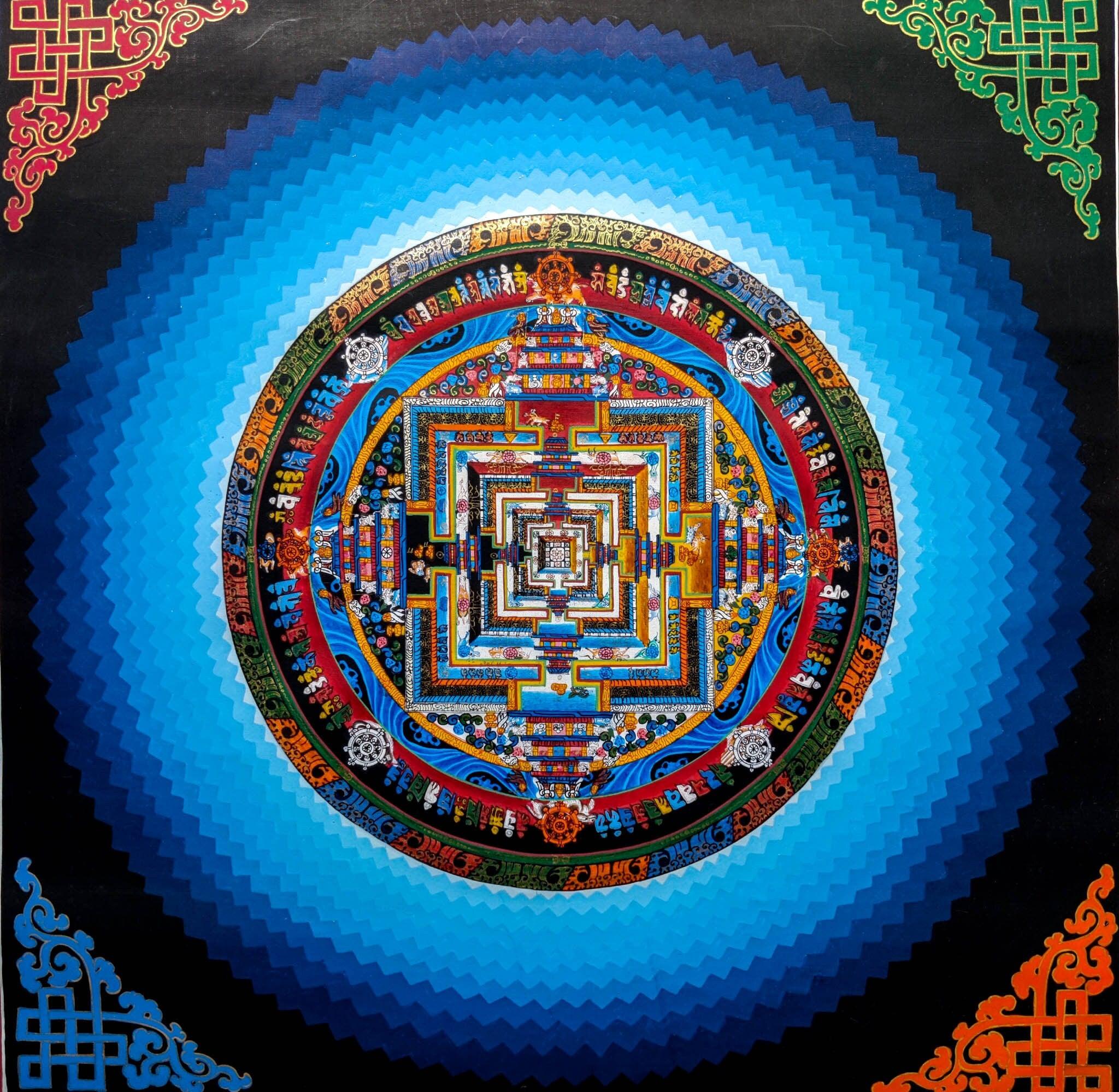 Endless Knot Kalachakra Mandala Thangka.