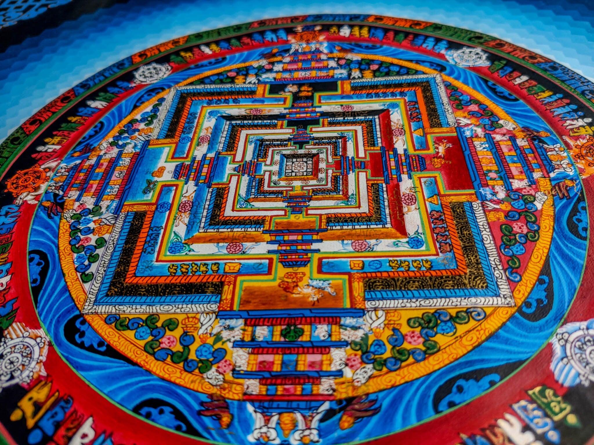 Authentic Kalachakra Mandala Thangka art.