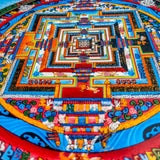 Authentic Tibetan style spiritual Kalachakra Mandala