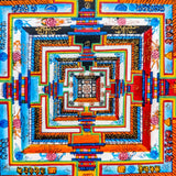 Kalachakra Mandala hand-painted by gold and natural color
