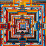 Kalachakra Mandala art detail close up.
