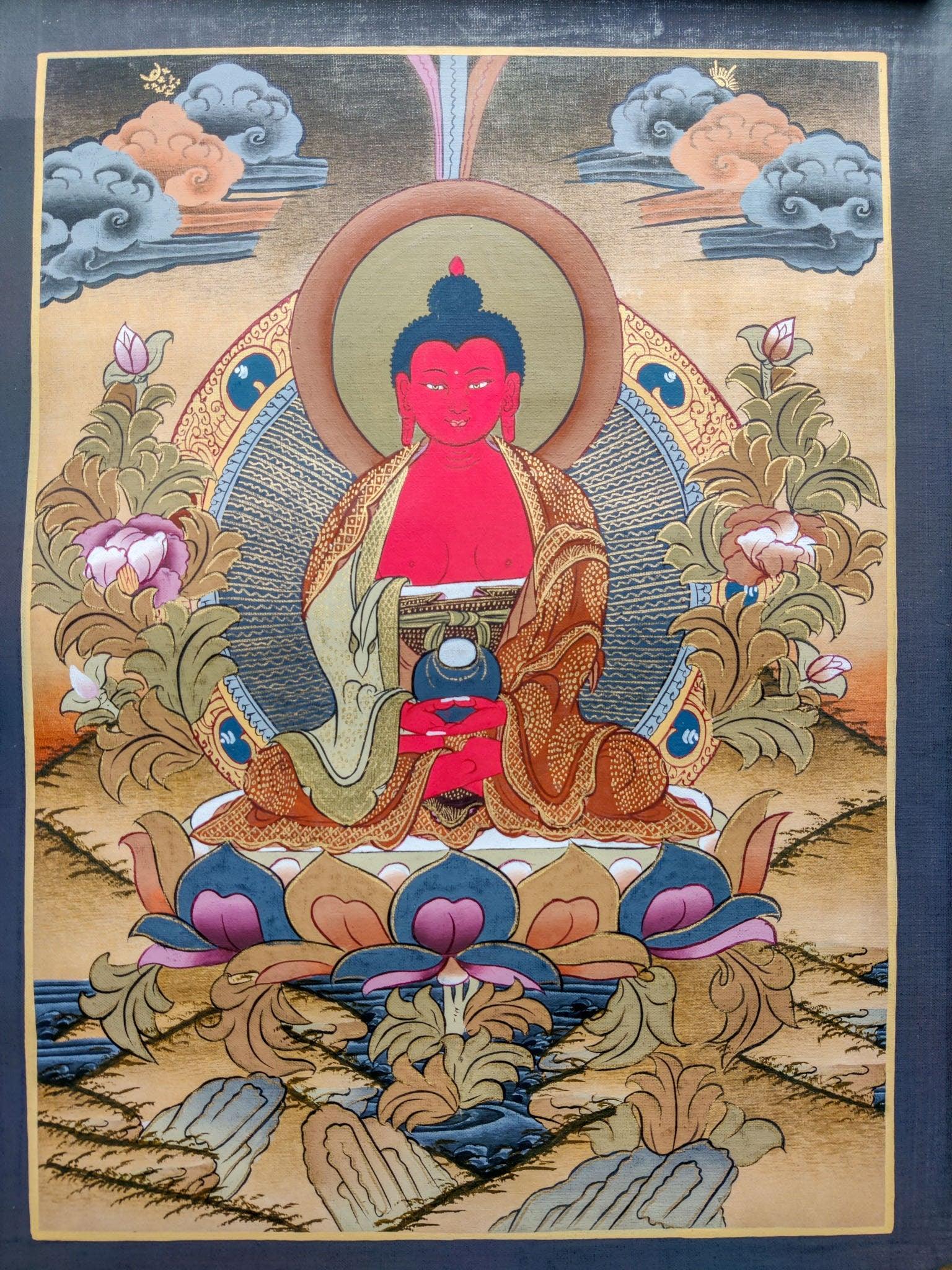 Authentic Amitabha Buddha Thangka Art