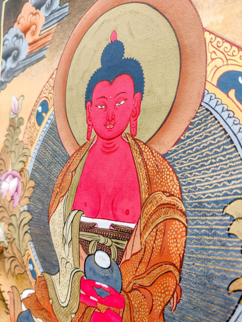 Amitabha Buddha Thangka Art side view