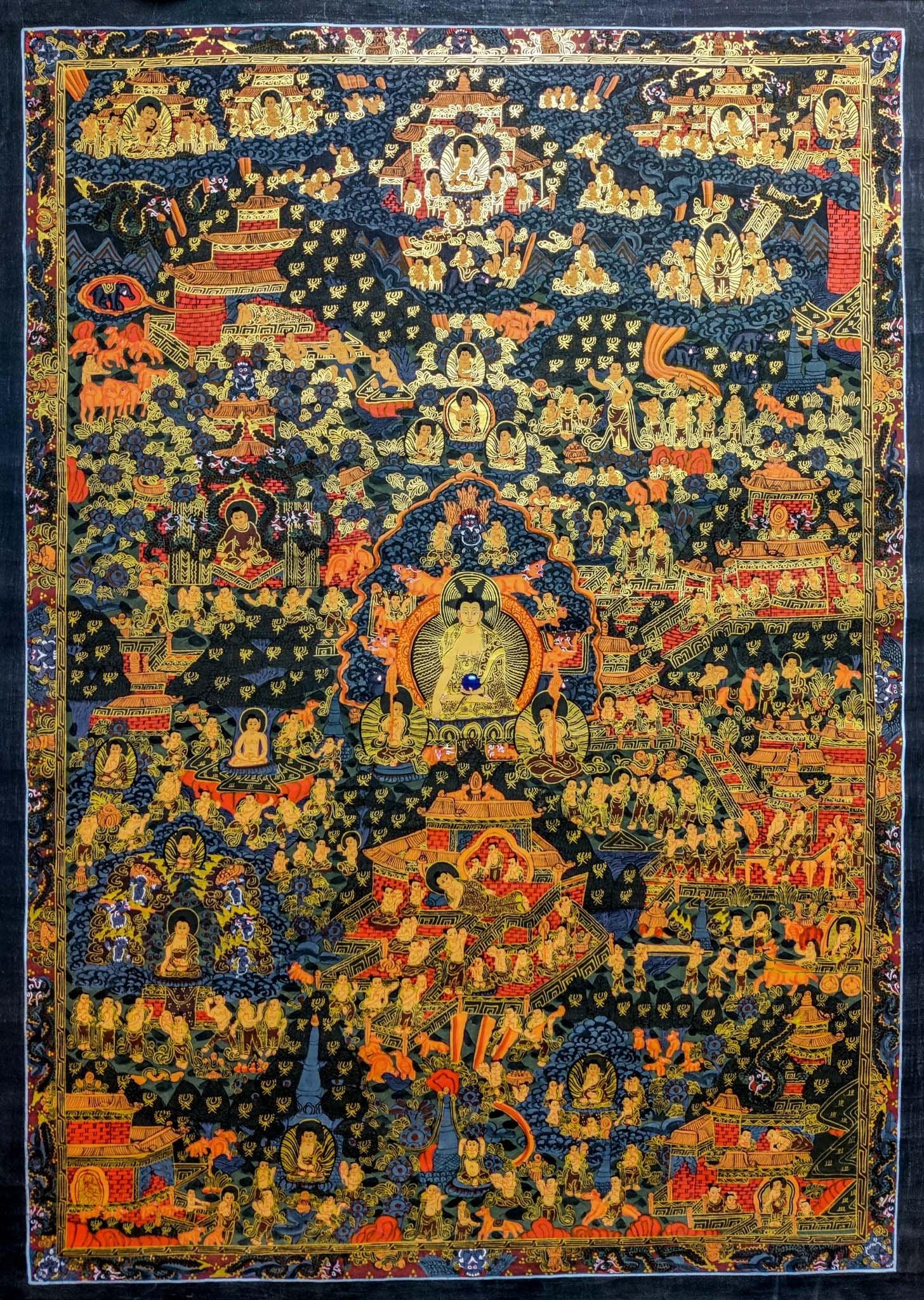 Buddha's Life of Shakyamuni Thangka art