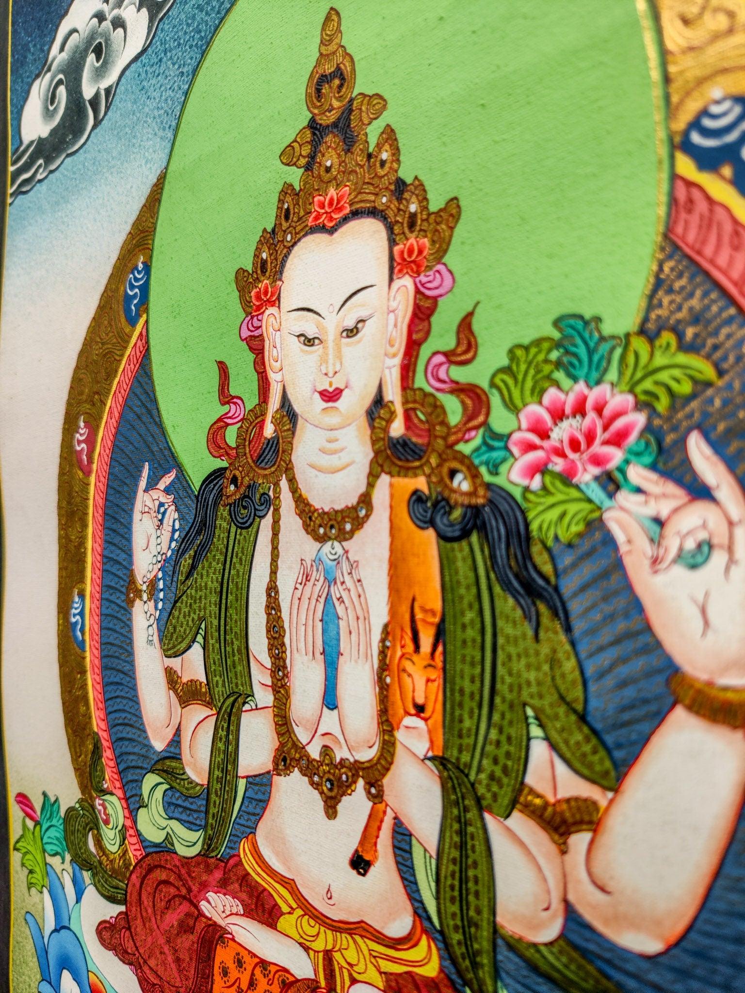 Chengresi Thangka Authentic Painting