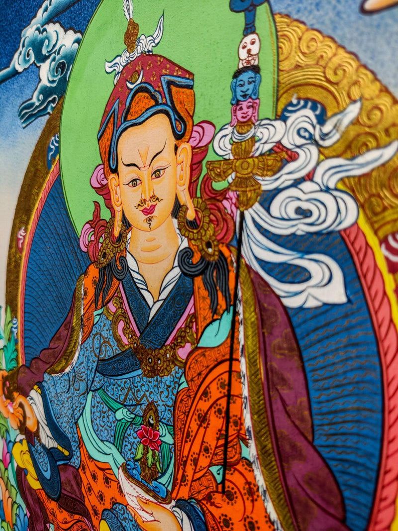 Guru Padmasambhava thangka painting side view