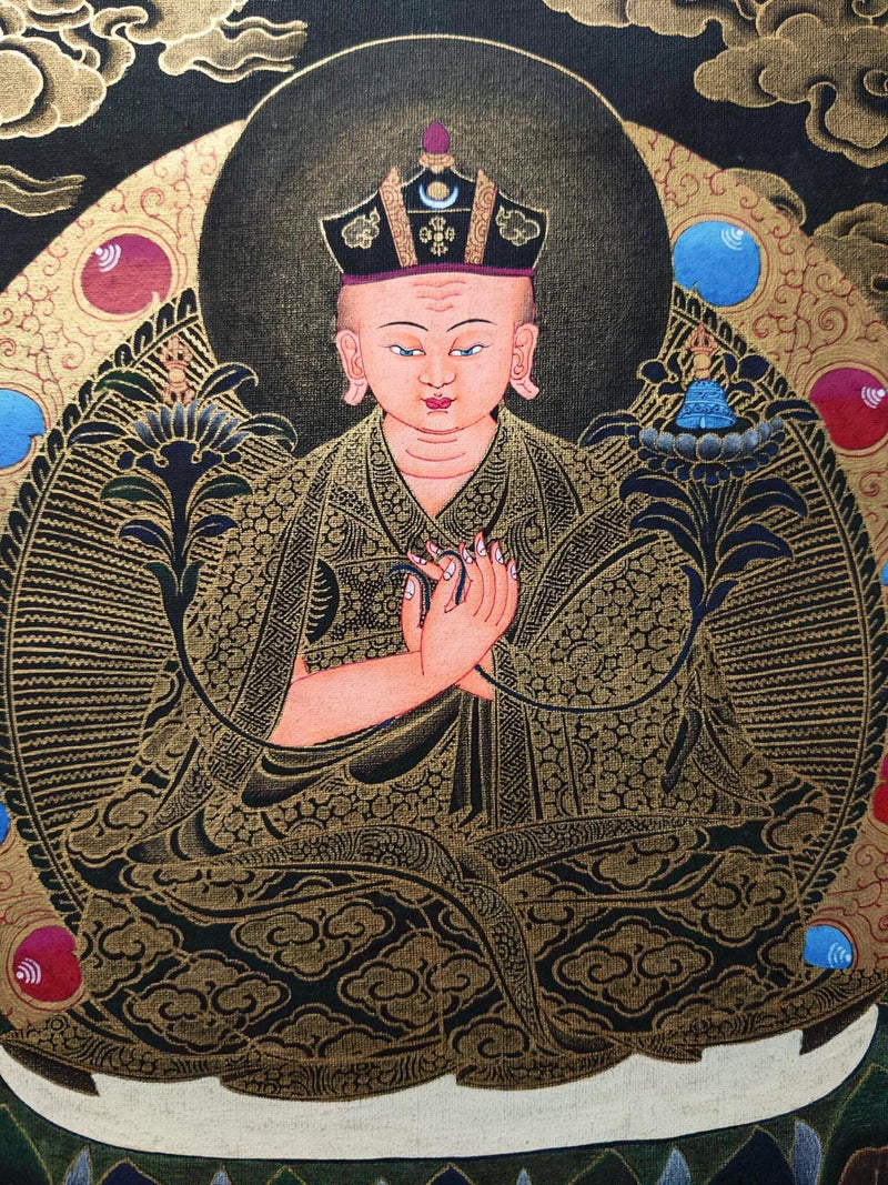 Karmapa Buddhist Tibetan Thangka Painting hand painted by the artisian from Nepal 