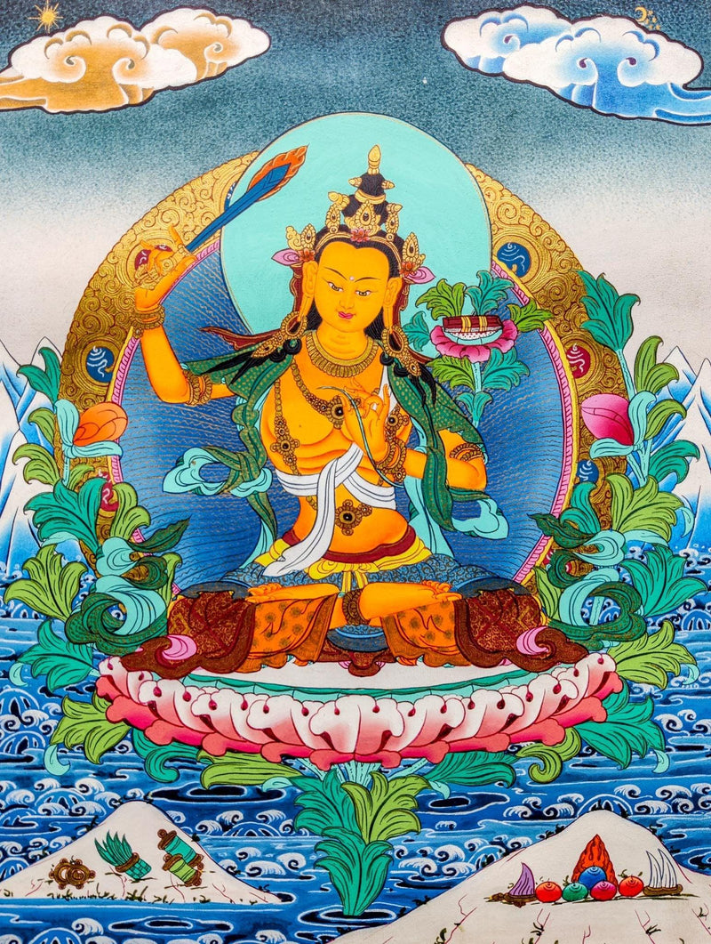 High quality Manjushri Thangka art
