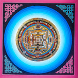 Lotus Kalchakra Mandala Thanka Painting - Himalayas Shop