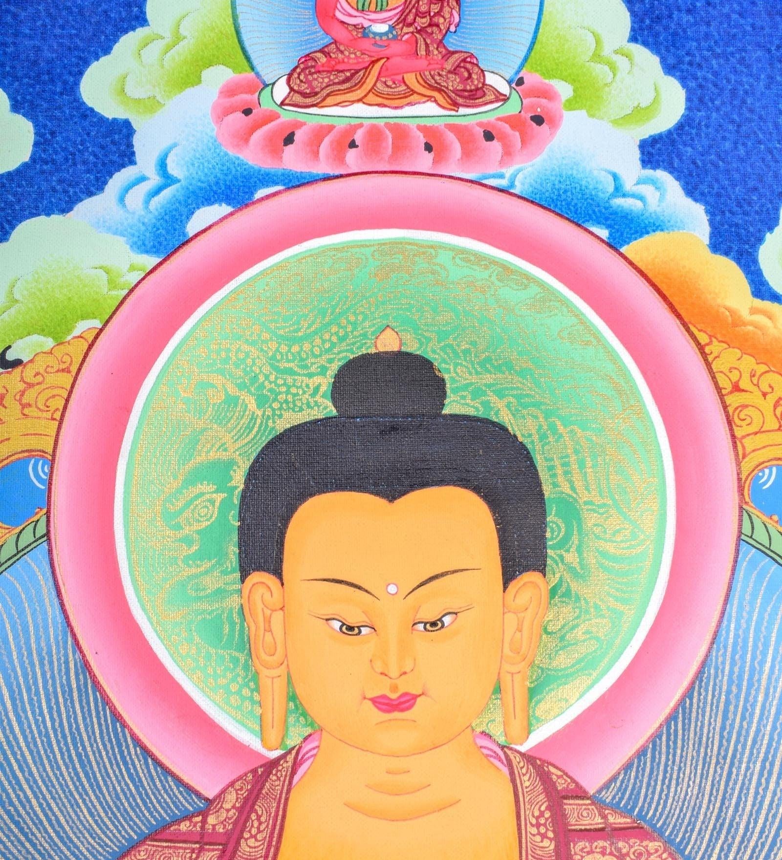  Authentic Tibetan Thangka Painting of Shakyamuni Buddha