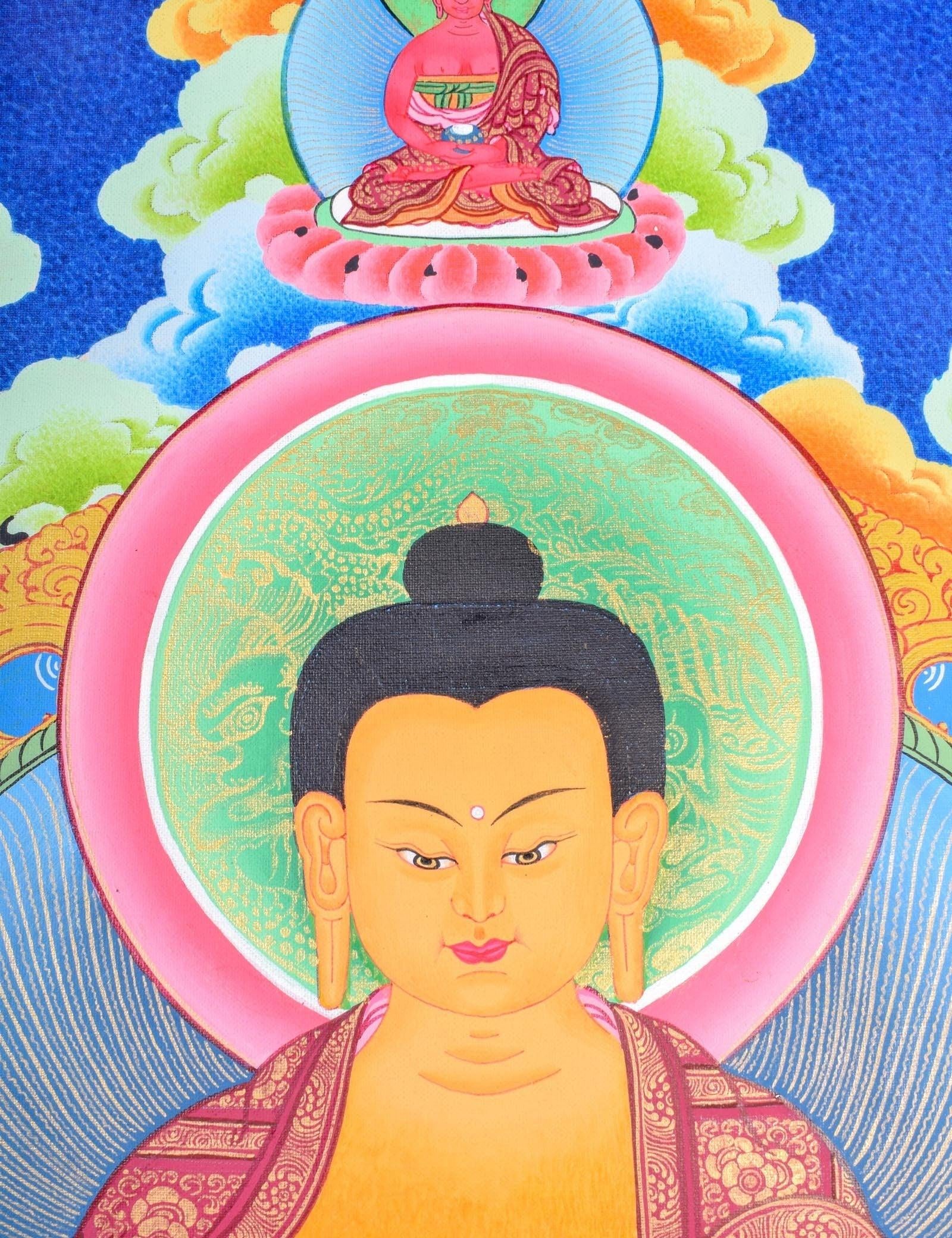  Authentic Tibetan Thangka Painting of Shakyamuni Buddha