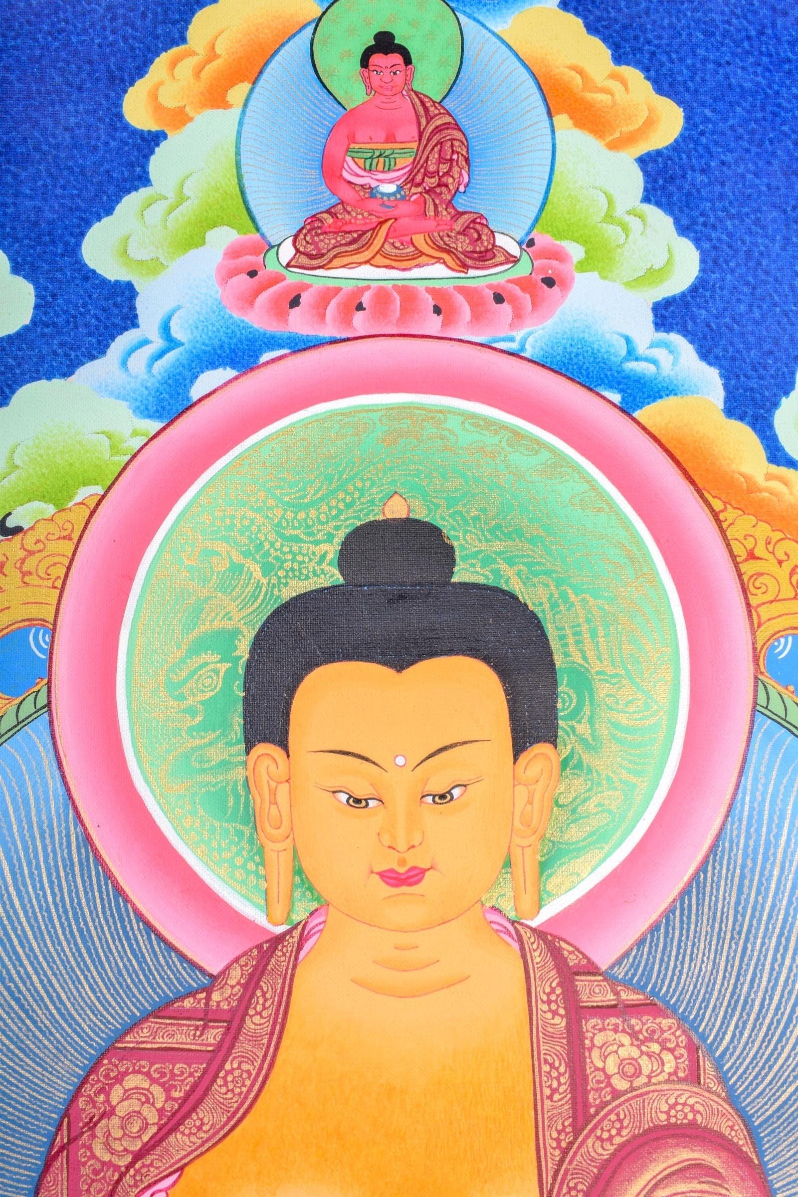  Authentic Tibetan Thangka Painting of Shakyamuni Buddha