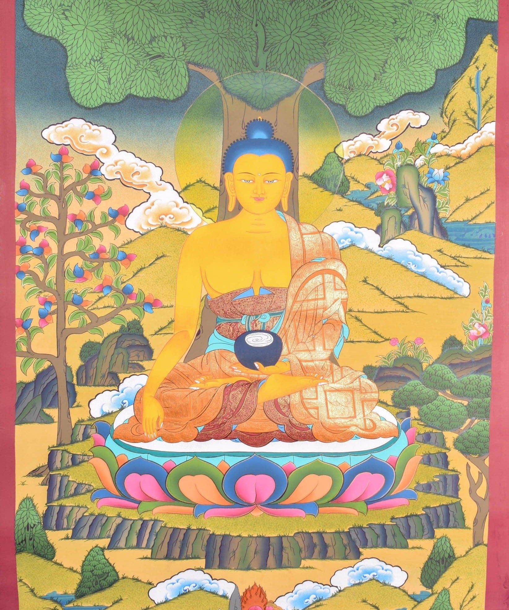 Shakyamuni Buddha thangka - Himalayas Shop