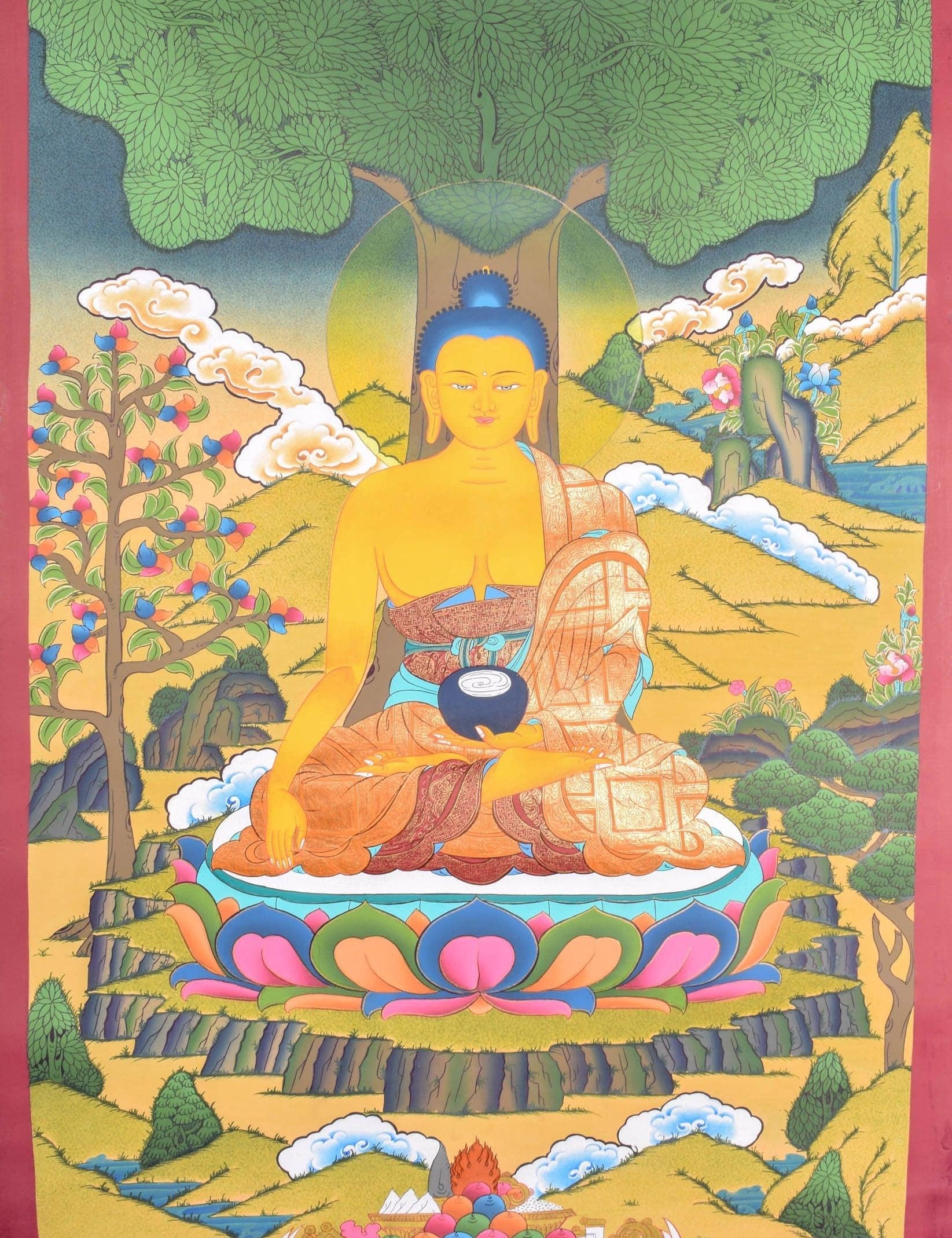 Shakyamuni Buddha thangka - Himalayas Shop
