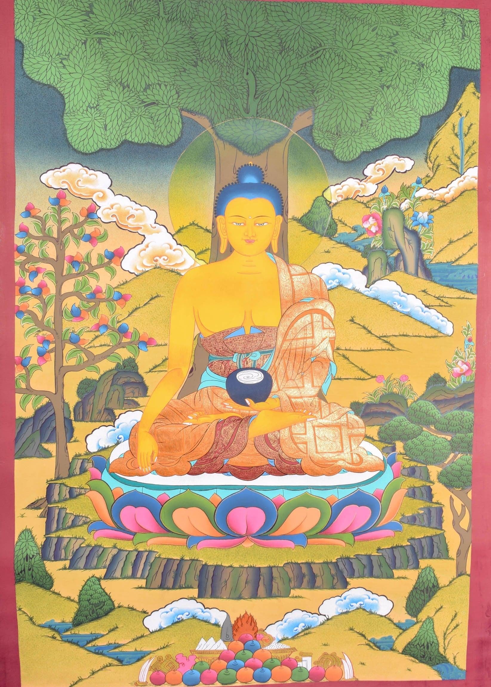 Shakyamuni Buddha thangka - Himalayas Shop