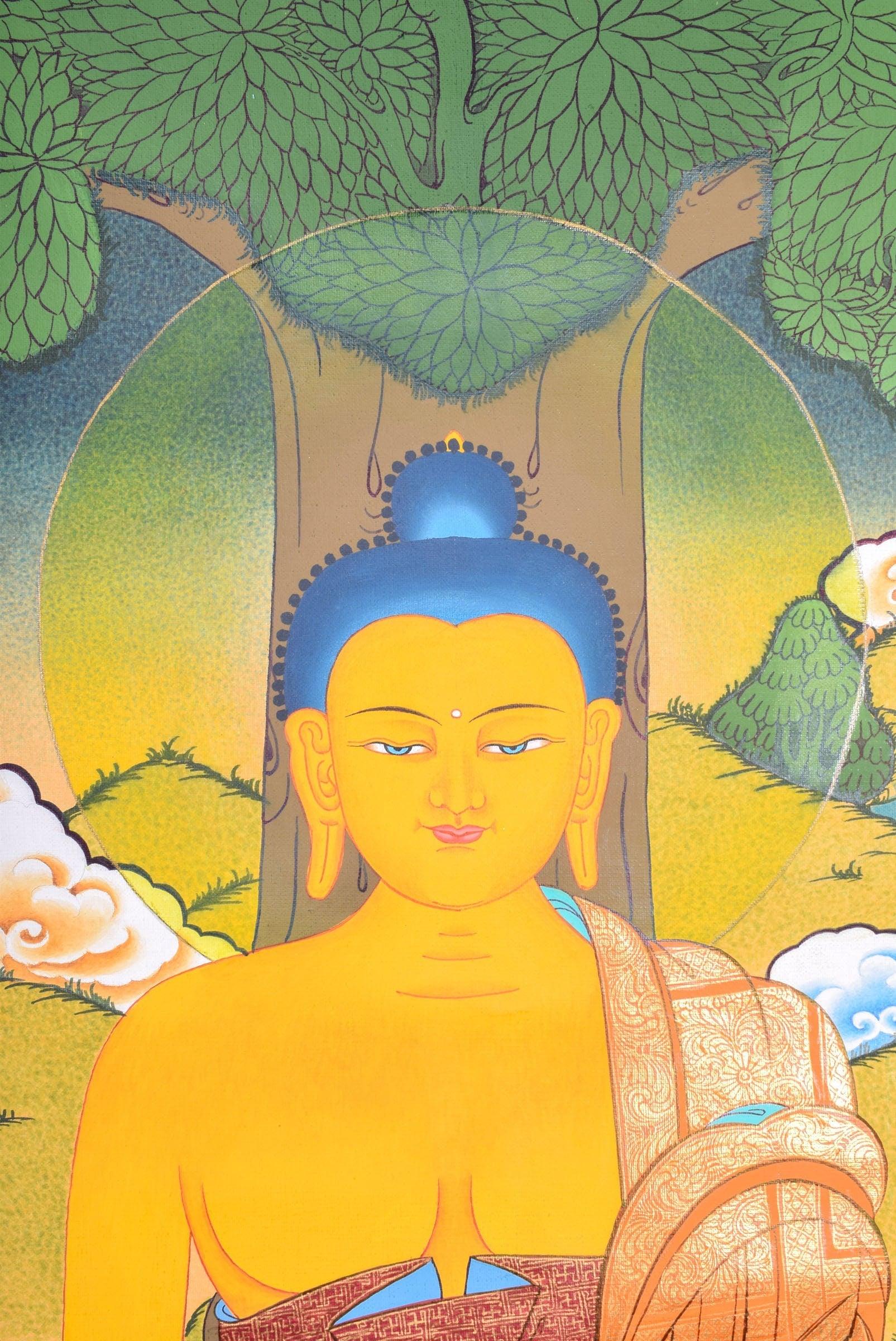 Shakyamuni Buddha thangka - Himalayas Shop