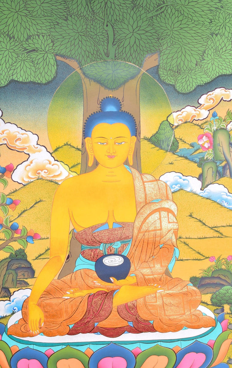 Shakyamuni Buddha thangka - Himalayas Shop