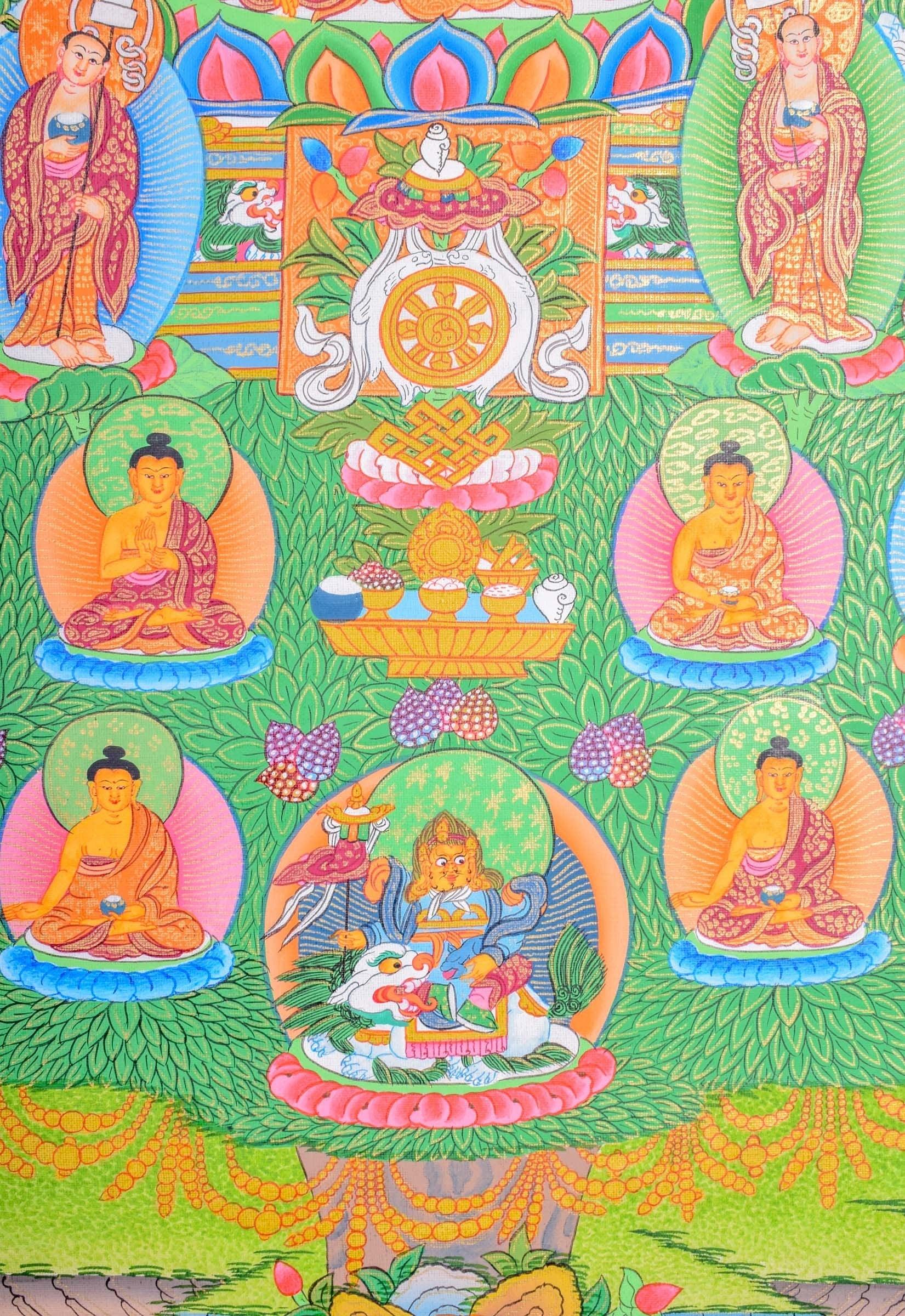 35 Buddha Thanka Art with Shakyamuni - Himalayas Shop