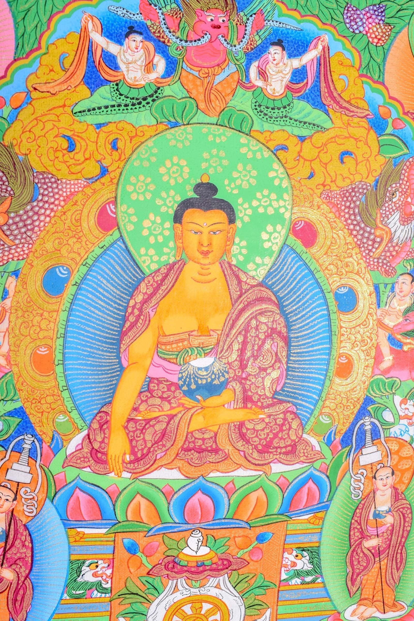 35 Buddha Thanka Art with Shakyamuni - Himalayas Shop
