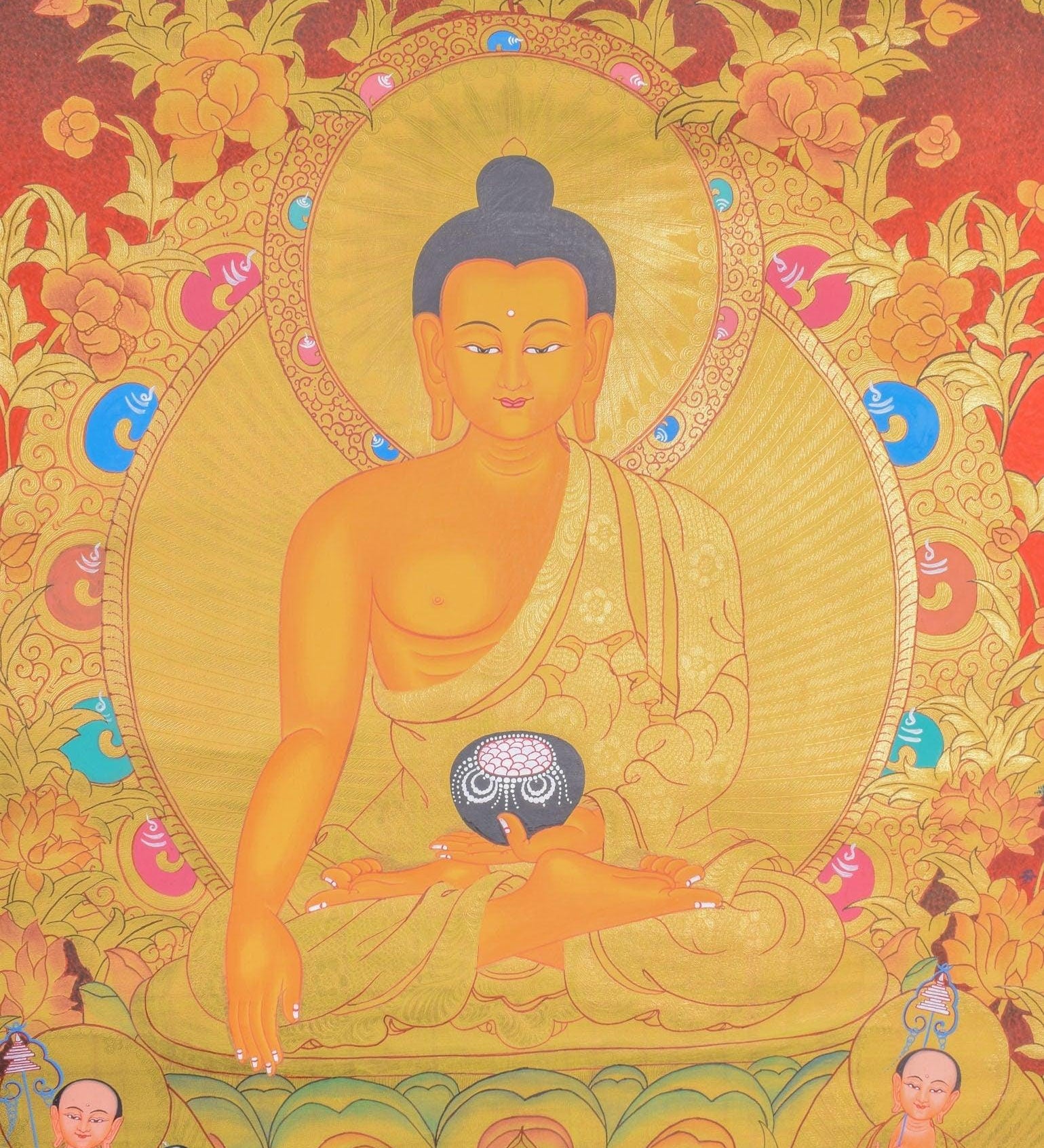 Thangka Painting of Shakyamuni Buddha - Himalayas Shop