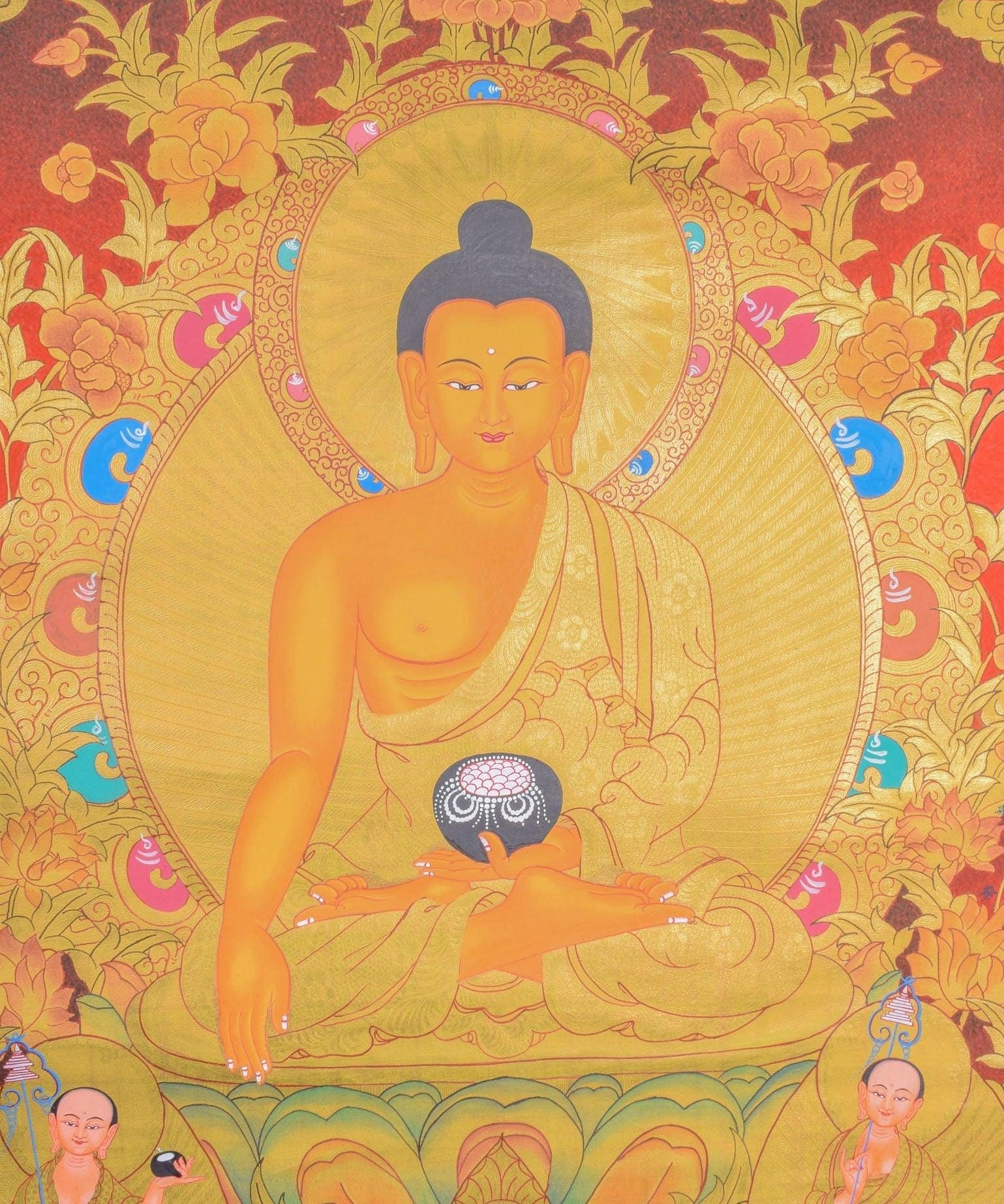 Thangka Painting of Shakyamuni Buddha - Himalayas Shop