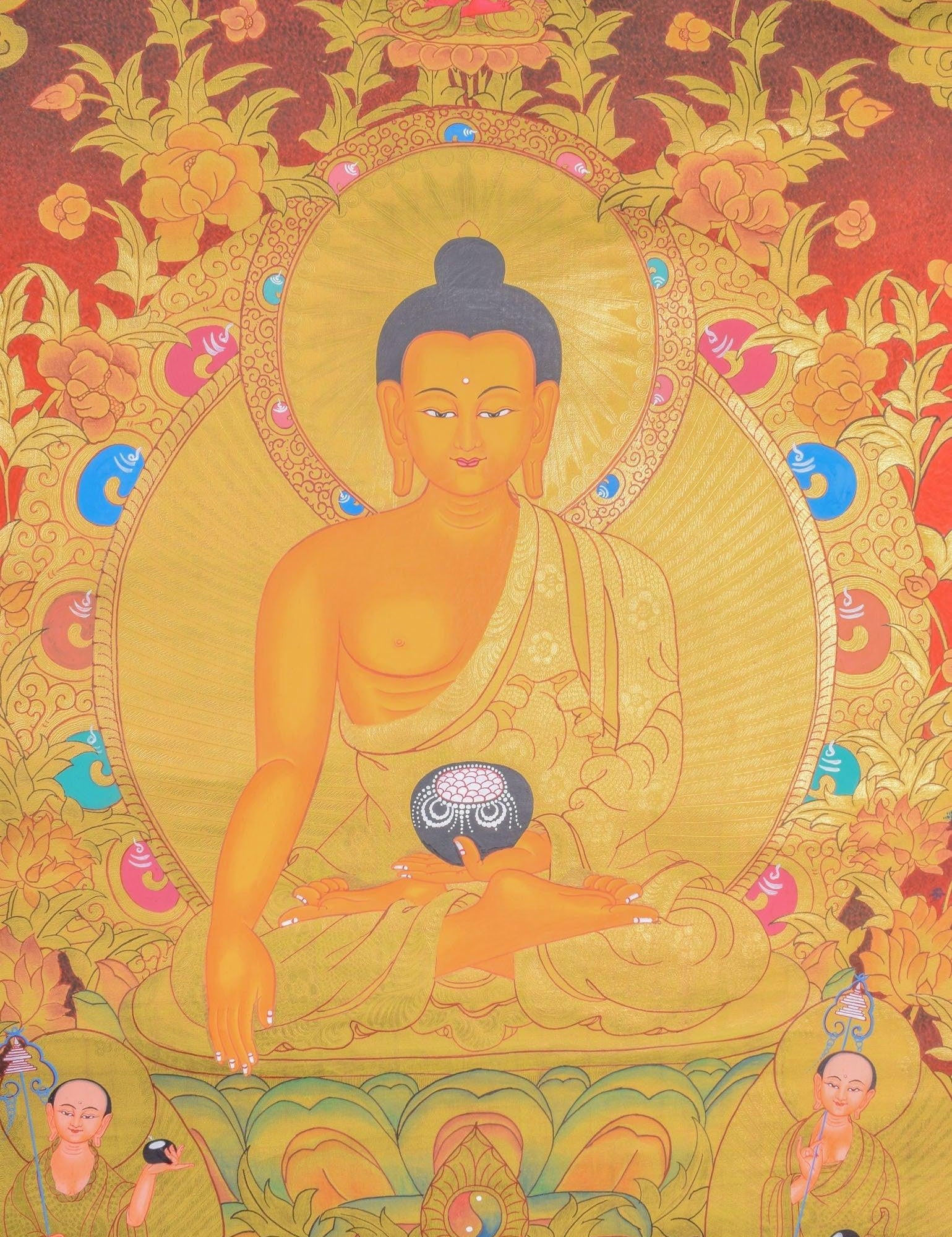 Thangka Painting of Shakyamuni Buddha - Himalayas Shop