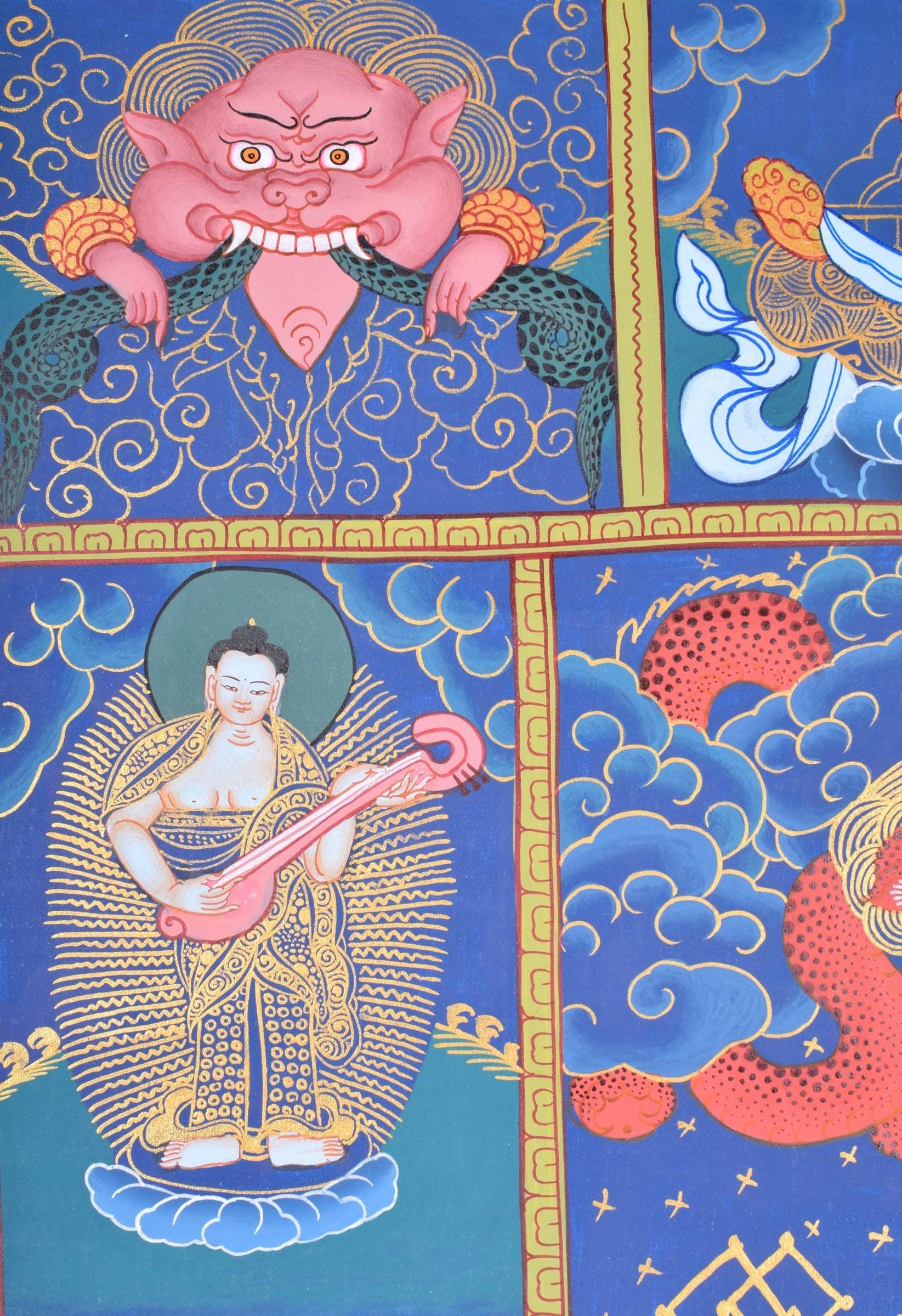 Handmade Thangka Art of Shakyamuni Buddha - Himalayas Shop