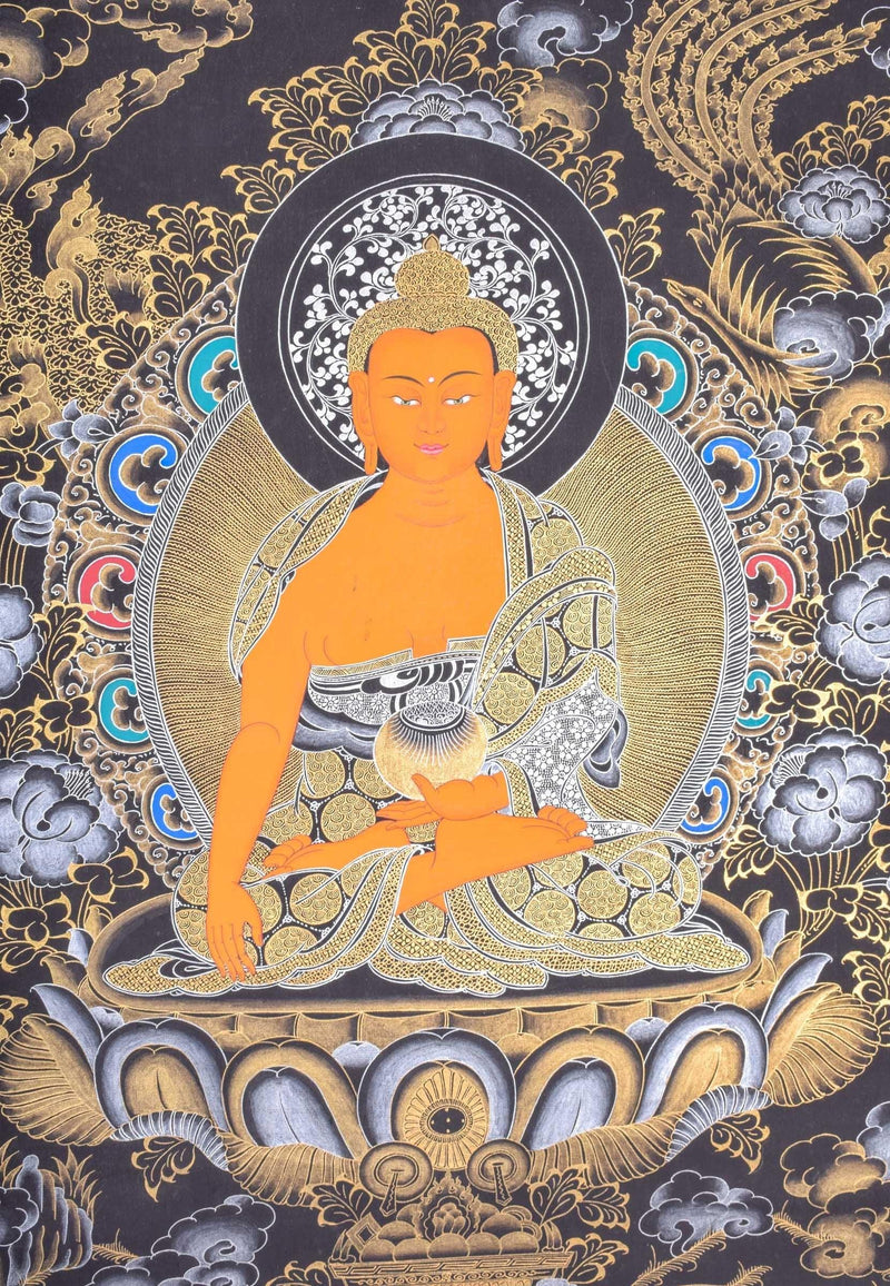 Shakyamuni  Buddha Thangka from Nepal - Himalayas Shop