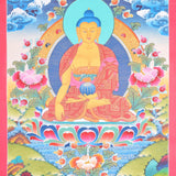 Shakyamuni buddha thangka painting for meditational practice and spiritual gift