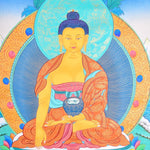 Shakyamuni buddha thangka painting for meditational practice and spiritual gift