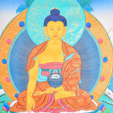 Shakyamuni buddha thangka painting for meditational practice and spiritual gift