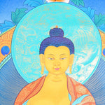 Shakyamuni buddha thangka painting for meditational practice and spiritual gift