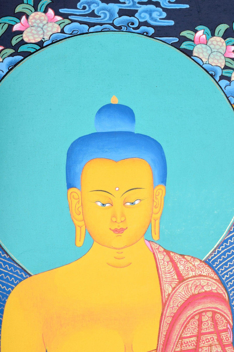 Tibetan Thangka painting of Shakyamuni Buddha - Himalayas Shop