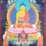 Tibetan Thangka painting of Shakyamuni Buddha - Himalayas Shop