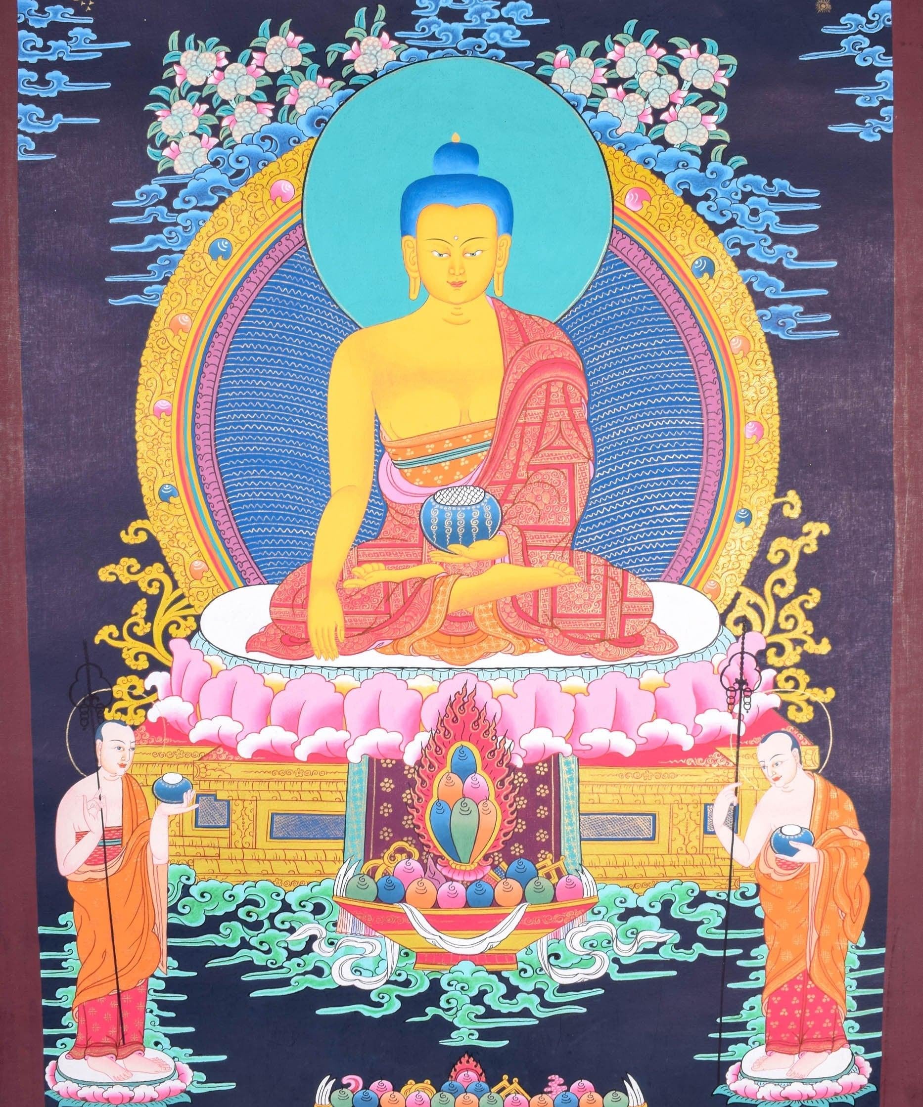 Tibetan Thangka painting of Shakyamuni Buddha - Himalayas Shop