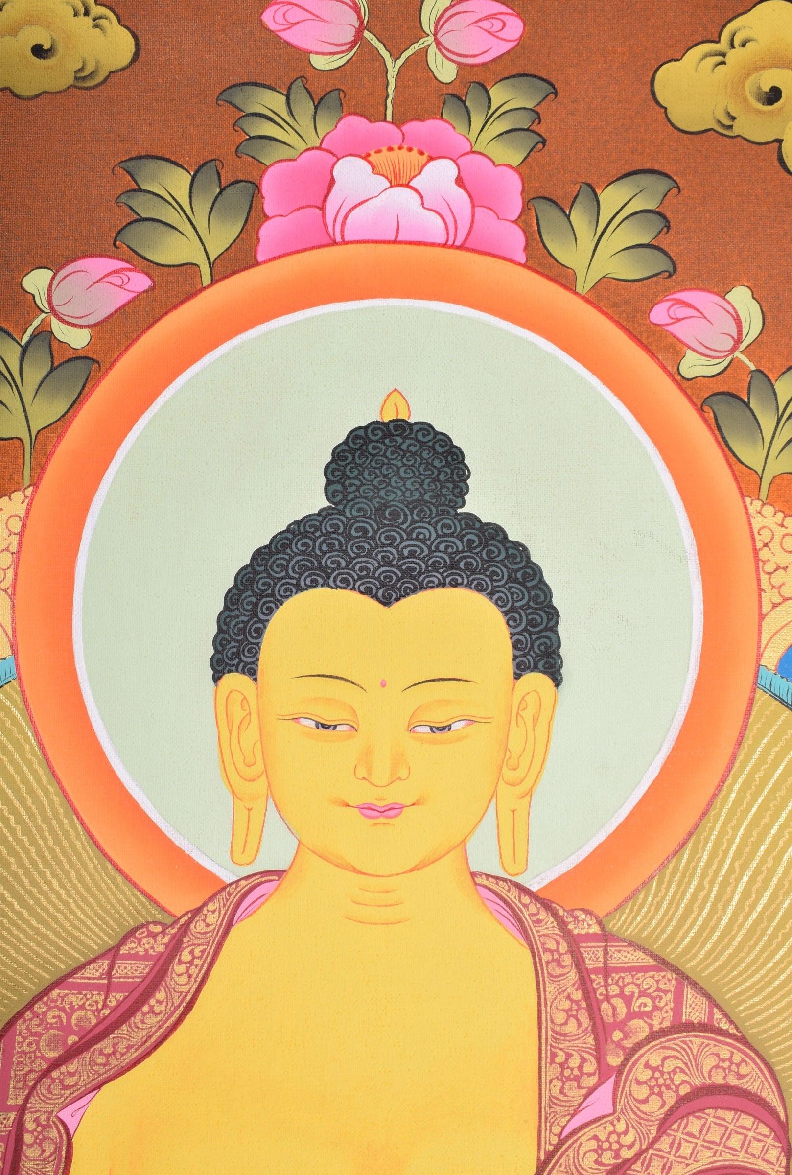 High Quality Shakyamuni Buddha Thangka Art for Meditation and Decoration