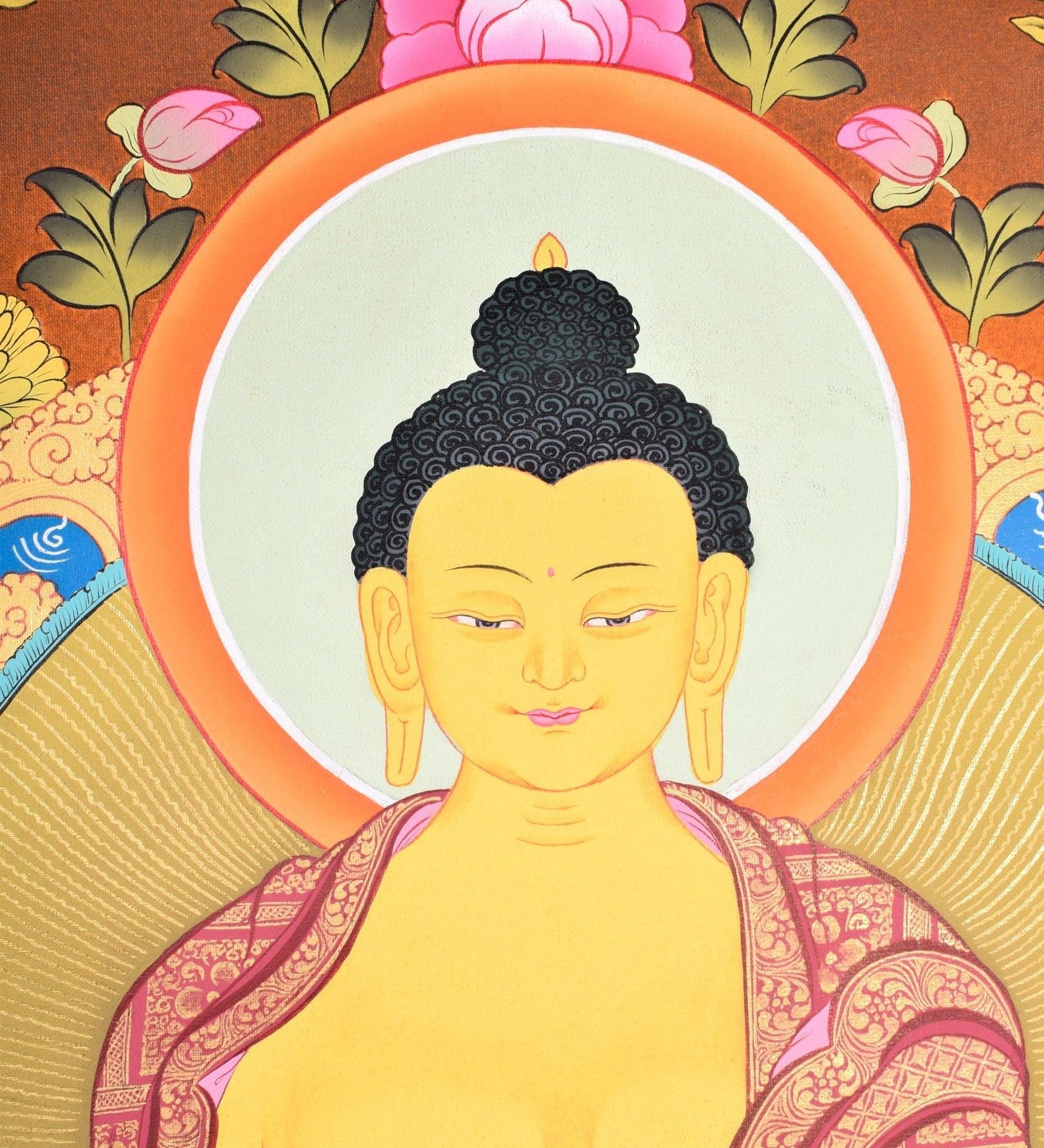 High Quality Shakyamuni Buddha Thangka Art for Meditation and Decoration