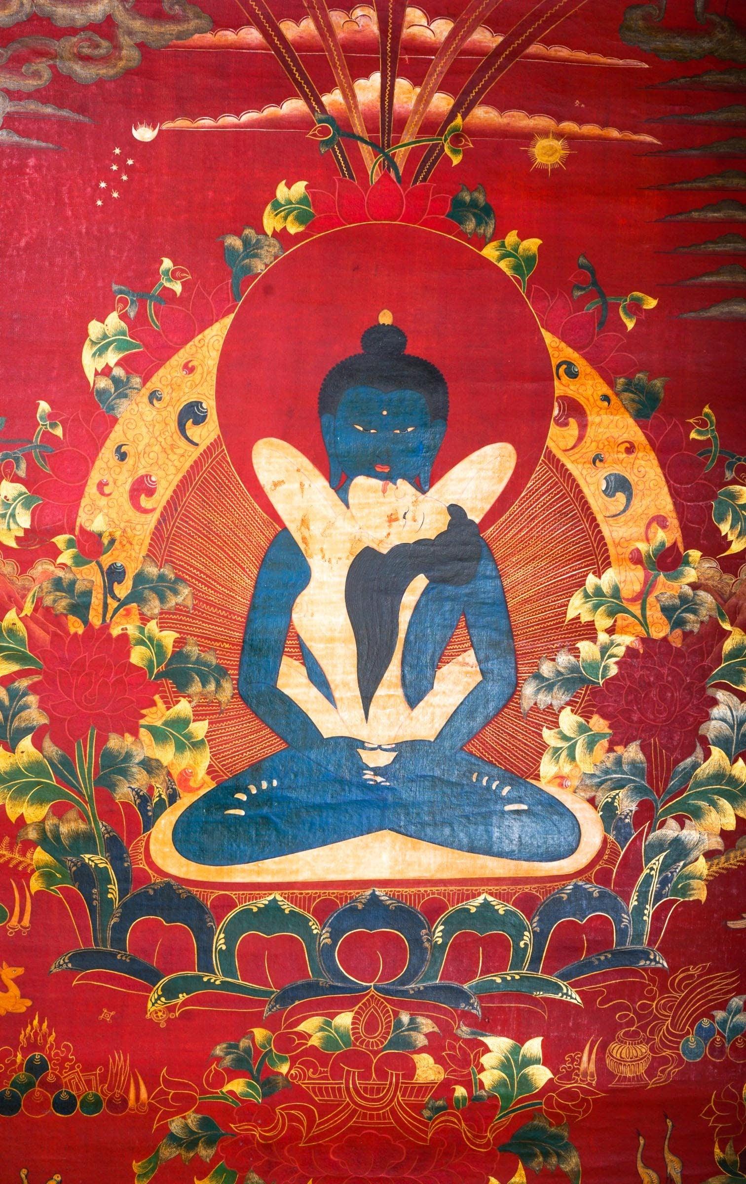 Buddha Shakti Thangka Art for Mediational Practice and Spiritual gifts