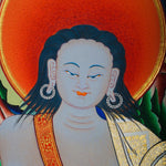 Hand painted Milarepa Thangka Painting for Spiritual gift and chakra cleansing 