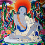 Hand painted Milarepa Thangka Painting for Spiritual gift and chakra cleansing 