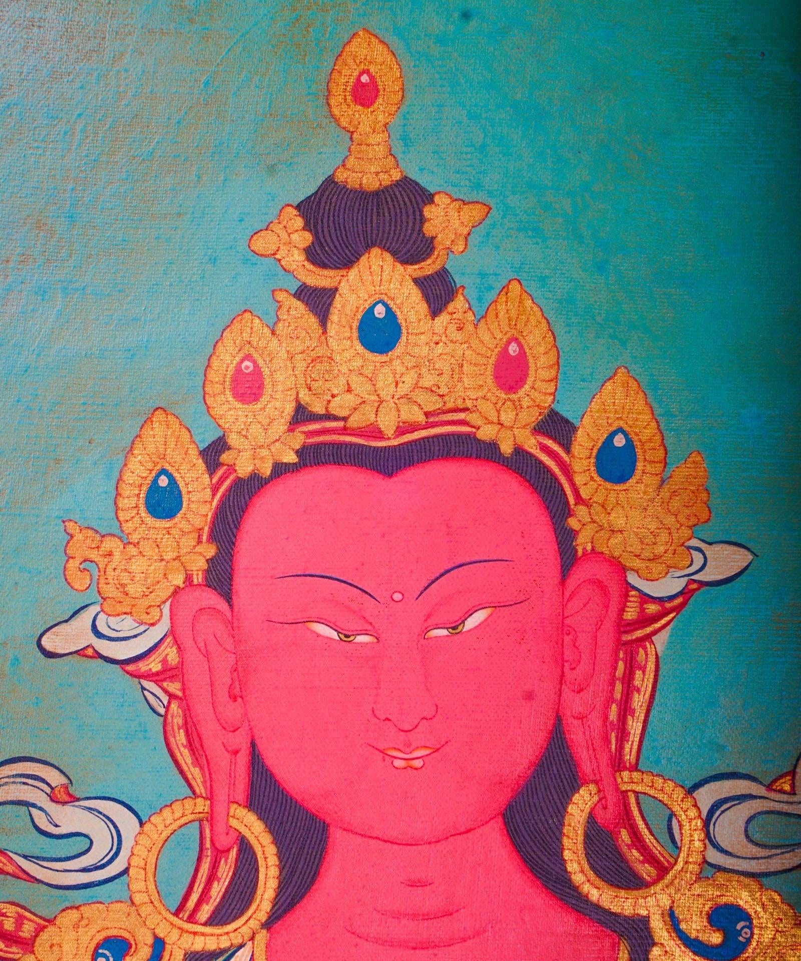 Tibetan Style Manjushri Thangka 