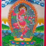Handmade Kurkulla Thangka Painting for Meditation Practice