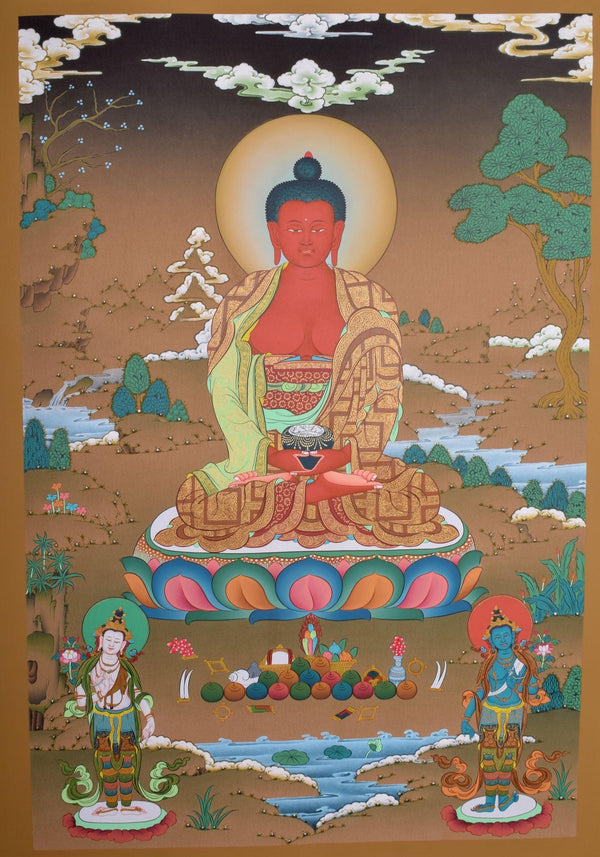 Long Life Amitabha Buddha Thangka