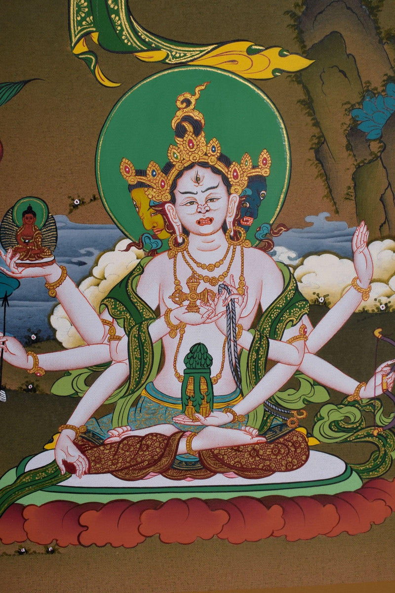 Fine Tibetan Thangka Art -  Amitabha Buddha