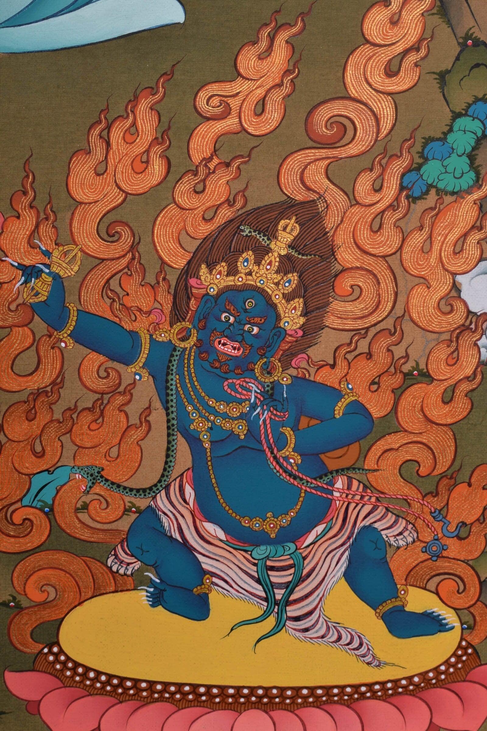Beautiful Chenrezig Thangka Art for Wall Hanging and Chakra Cleansing