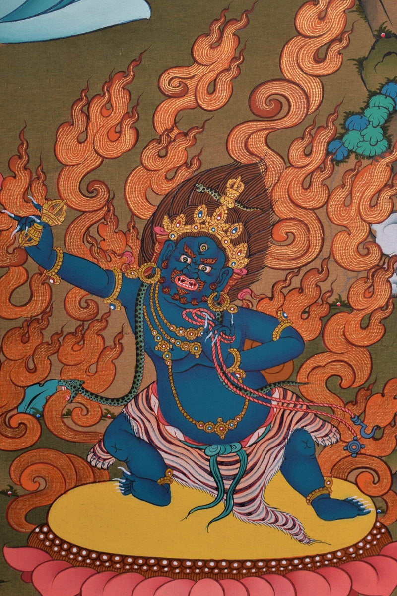 Beautiful Chenrezig Thangka Art for Wall Hanging and Chakra Cleansing