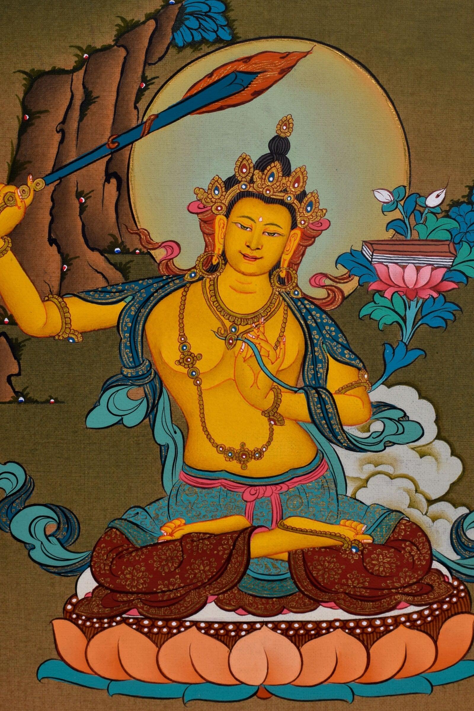 Beautiful Chenrezig Thangka Art for Wall Hanging and Chakra Cleansing