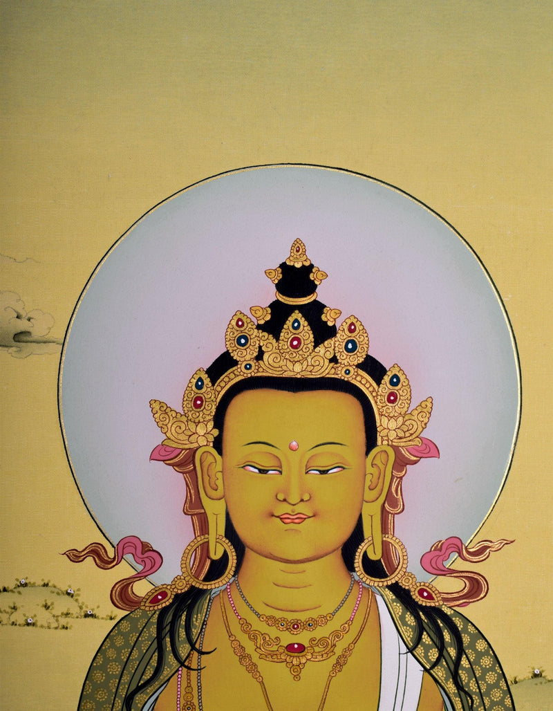 Thangka Painting of Shakyamuni Buddha for Home Decoration and Chakra Cleansing