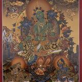 Green Tara Tibetan Thangka For Meditational Practice and Spiritual Gifts