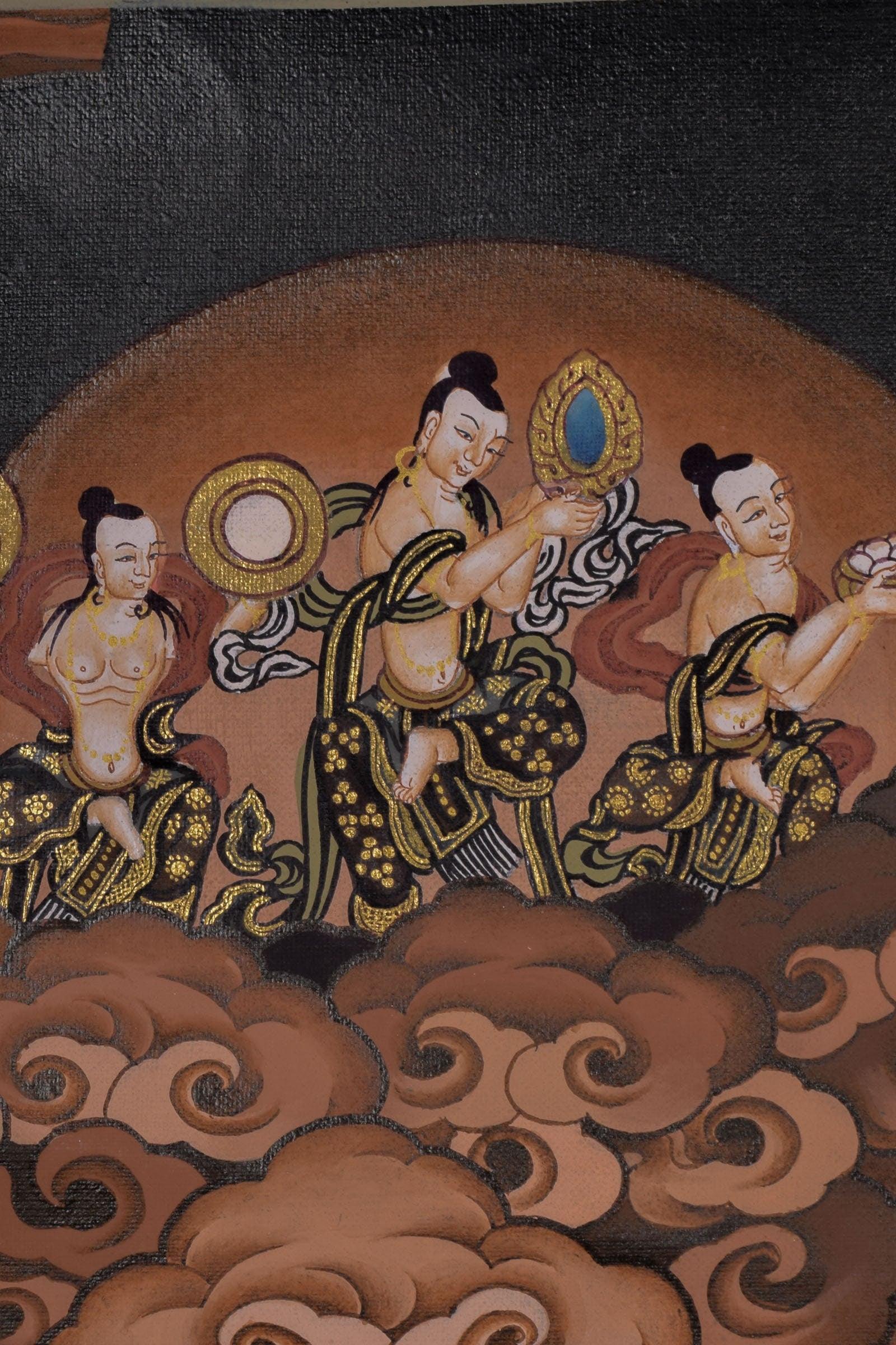 Green Tara Thangka Painting  For Meditational Practice and Spiritual Gifts